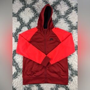 Nike SB Kids Boys Full Zip Hoodie Sweatshirt Size XL 13-15 Burgundy